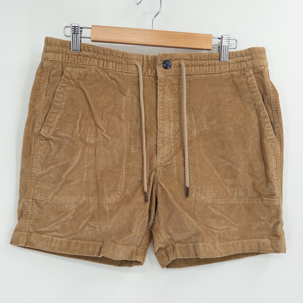 Chubbies Corduroy Shorts Mens M Tan 5.5 Inseam Drawstring Prep Retro Casual